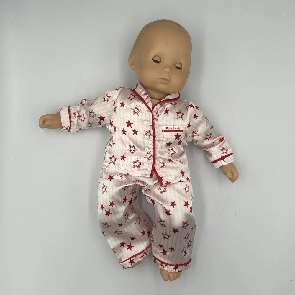 American Girl Doll Lot Bitty Baby Red Star‎ Pj's Corduroy Doll Bag Back Pack